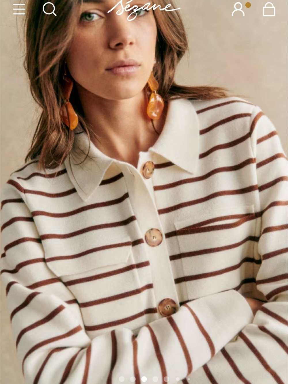 Sezane Betty Cardigan Merino Wool Size SMALL (BNWT)